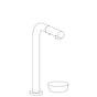 Watermark - Deck Mounted 2 Hole Square Top Prep Faucet with Pull Out Spray - Vintage Copper
