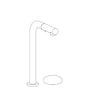 Watermark - Deck Mounted 2 Hole Square Top Prep Faucet with Pull Out Spray - Vintage Copper