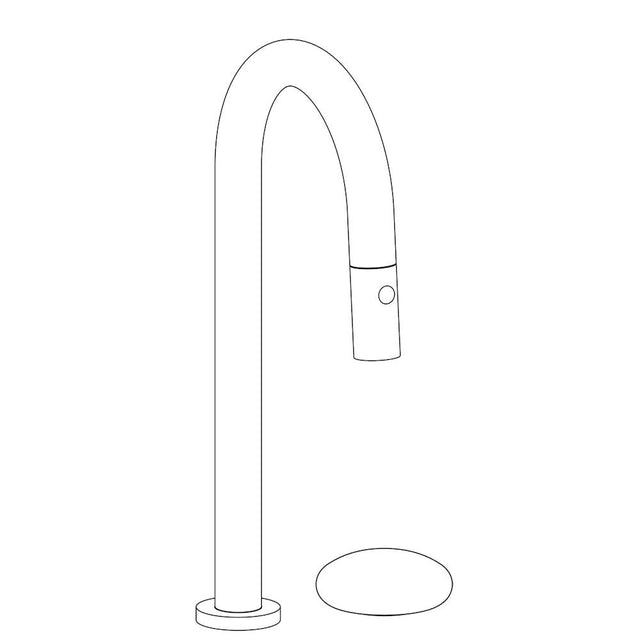 Watermark - Deck Mounted 2 Hole Gooseneck Prep Faucet with Pull Down Spray - Vintage Copper