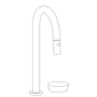Watermark - Deck Mounted 2 Hole Gooseneck Prep Faucet with Pull Down Spray - Vintage Copper