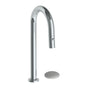 Watermark - Deck Mounted 2 Hole Gooseneck Prep Faucet with Pull Down Spray - Vintage Copper