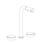 Watermark - Deck Mounted 3 Hole Square Top Prep Faucet with Pull Out Spray - Vintage Copper