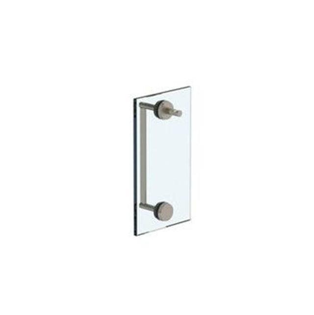 Watermark - Blue 12'' Shower Door Pull  With Knob / Glass Mount Towel Bar with Hook - Vintage Copper