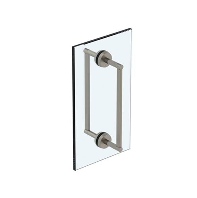 Watermark - Blue 18'' Double Shower Door Pull / Glass Mount Towel Bar - Vintage Copper