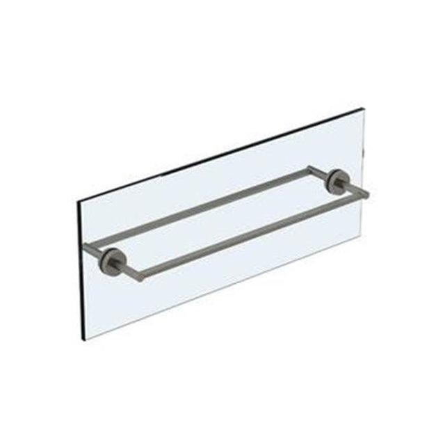 Watermark - Blue 24'' Double Shower Door Pull / Glass Mount Towel Bar - Vintage Copper