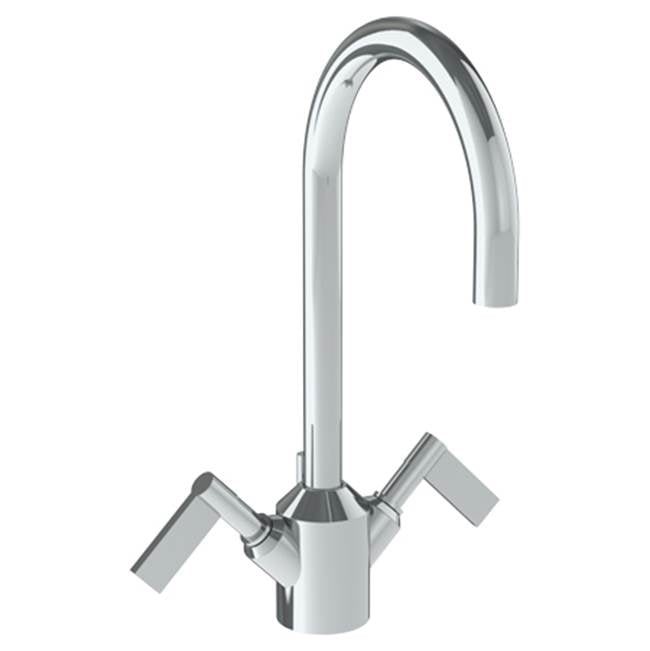 Watermark - Deck Mounted 2 Handle Monoblock Lavatory Mixer - Elite Brass