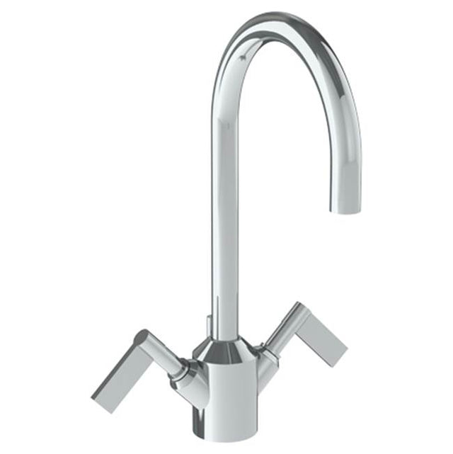 Watermark - Deck Mounted 2 Handle Monoblock Lavatory Mixer - Elite Brass