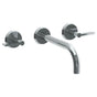 Watermark - Wall Mounted 3 Hole Lavatory Set with 8 3/4'' spout - Vintage Copper