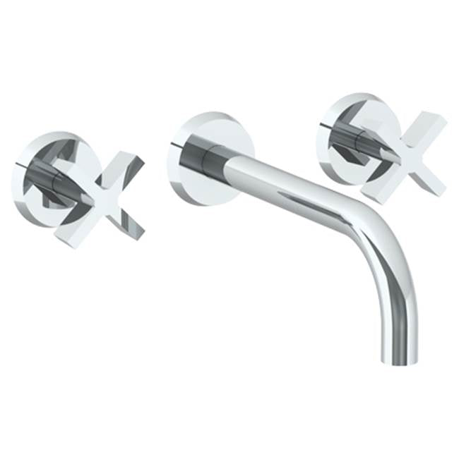 Watermark - Wall Mounted 3 Hole Lavatory Set with 8 3/4'' spout - Vintage Copper