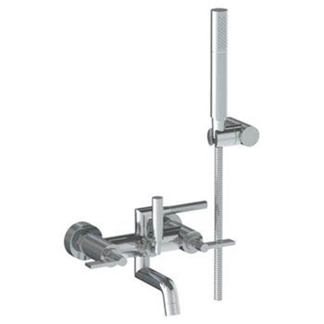 Watermark - Blue 24'' Shower Door Pull  With Knob / Glass Mount Towel Bar with Hook - Vintage Copper