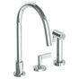 Watermark - Deck Mounted 3 Hole Gooseneck Kitchen Set -  Includes Side Spray - Vintage Copper