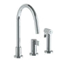 Watermark - Deck Mounted 3 Hole Gooseneck Kitchen Set -  Includes Side Spray - Vintage Copper
