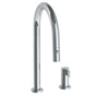 Watermark - Deck Mounted 2 Hole Square Top Kitchen Faucet with Pull Out Spray - Vintage Copper