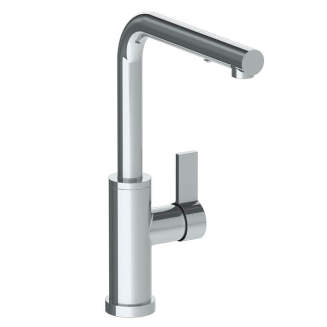 Watermark - Deck Mounted 1 Hole Square Top Kitchen Faucet with Pull Out Spray - Low Spout - Vintage Copper