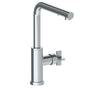 Watermark - Deck Mounted 1 Hole Square Top Kitchen Faucet with Pull Out Spray - Low Spout - Vintage Copper