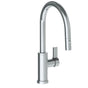 Watermark - Deck Mounted 1 Hole Gooseneck Kitchen Faucet with Pull Down Spray - Low Spout - Vintage Copper