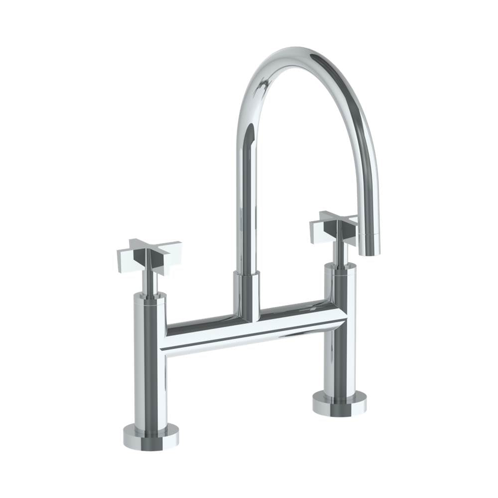 Watermark - Deck Mounted Bridge Gooseneck Kitchen Faucet - Vintage Copper