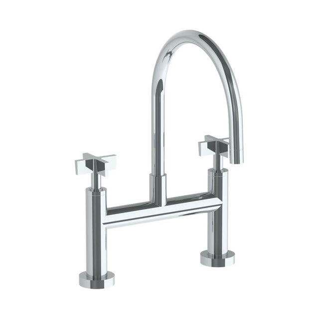 Watermark - Deck Mounted Bridge Gooseneck Kitchen Faucet - Vintage Copper