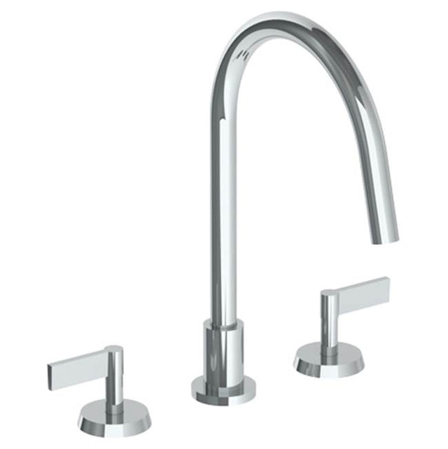 Watermark - Deck Mounted 3 Hole Gooseneck Kitchen Faucet - Vintage Copper