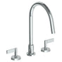 Watermark - Deck Mounted 3 Hole Gooseneck Kitchen Faucet - Vintage Copper