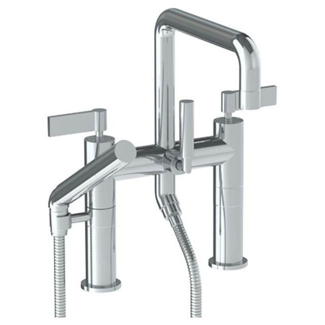 Watermark - Deck Mounted Square Exposed Bath Set with Hand Shower - Vintage Copper