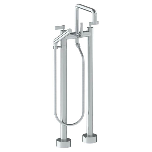 Watermark - Floor Standing Bath set with Slim Hand Shower - Vintage Copper