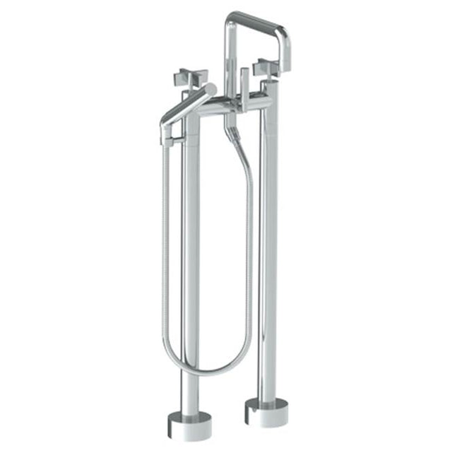 Watermark - Floor Standing Bath set with Slim Hand Shower - Vintage Copper