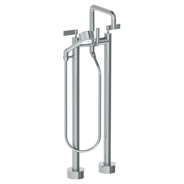 Watermark - Floor Standing Bath set with Volume Hand Shower - Vintage Copper