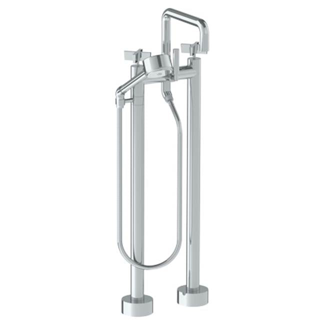Watermark - Floor Standing Bath set with Volume Hand Shower - Vintage Copper
