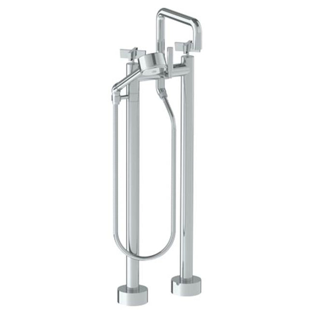 Watermark - Floor Standing Bath set with Volume Hand Shower - Vintage Copper