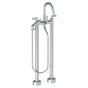 Watermark - Floor Standing Gooseneck Bath Set with Slim Hand Shower - Vintage Copper