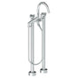 Watermark - Floor Standing Gooseneck Bath Set with Slim Hand Shower - Vintage Copper