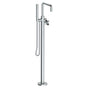 Watermark - Single Hole Floor Standing Square Bath set with Hand Shower - Vintage Copper