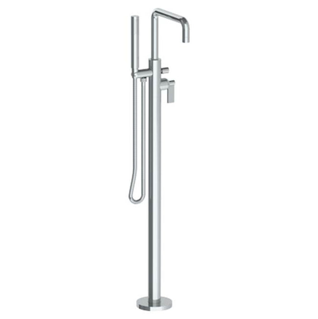 Watermark - Single Hole Floor Standing Square Bath set with Hand Shower - Vintage Copper