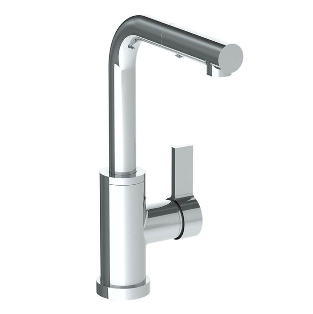 Watermark - Deck Mounted 1 Hole Square Top Prep Faucet with Pull Out Spray - Vintage Copper