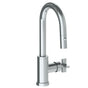Watermark - Deck Mounted 1 Hole Gooseneck Prep Faucet with Pull Down Spray - Vintage Copper