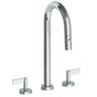 Watermark - Deck Mounted 3 Hole Gooseneck Prep Faucet with Pull Down Spray - Vintage Copper