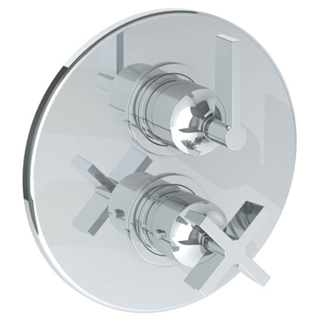 Watermark - Wall Mounted Thermostatic Shower Trim with built-in control, 7 1/2'' dia. - Vintage Copper