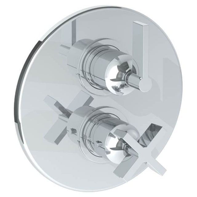 Watermark - Wall Mounted Thermostatic Shower Trim with built-in control, 7 1/2'' dia. - Vintage Copper
