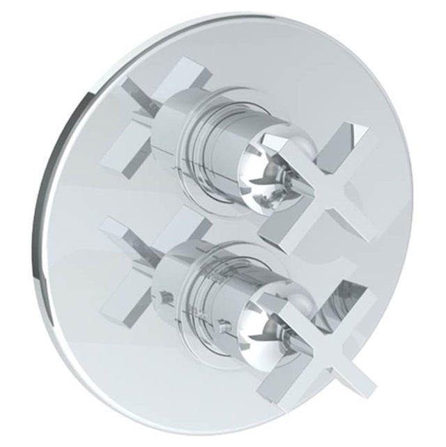 Watermark - Wall Mounted Thermostatic Shower Trim with built-in control, 7 1/2'' dia. - Vintage Copper