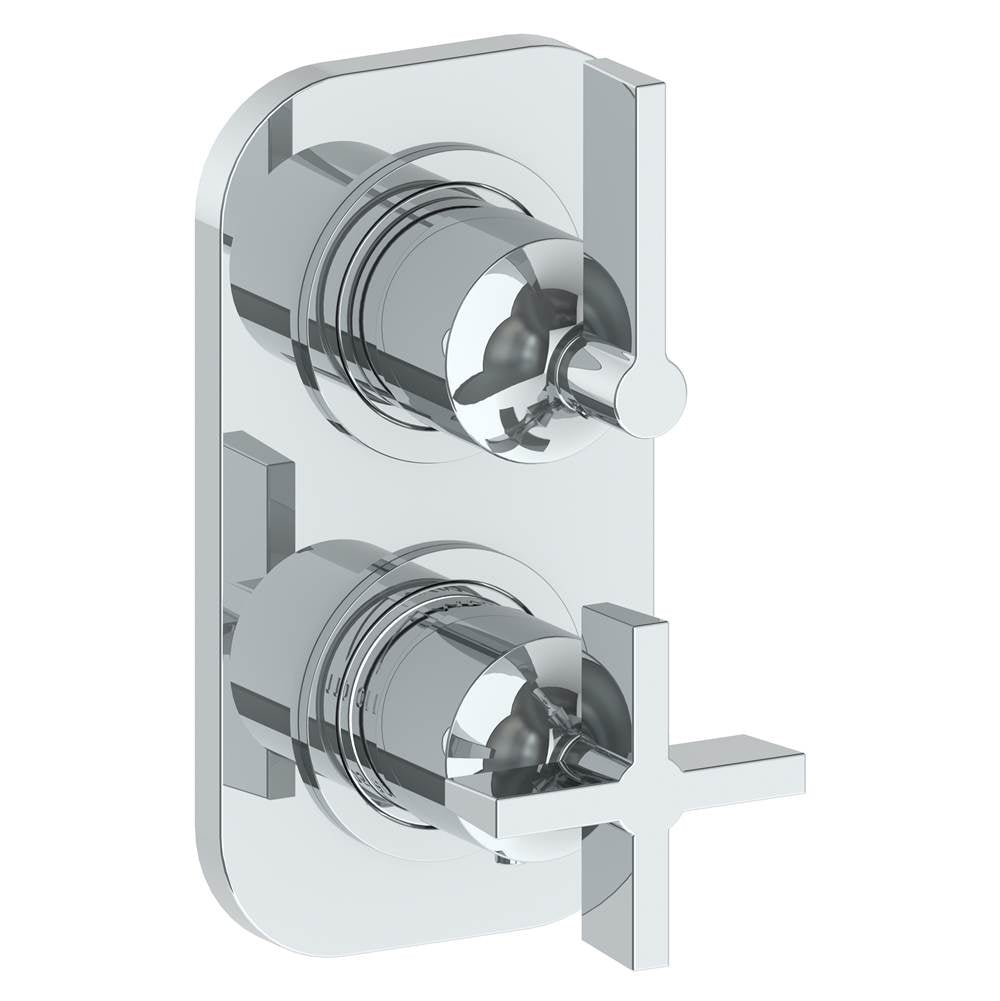 Watermark - Wall Mounted Mini Thermostatic Shower Trim with built-in control, 3 1/2'' - Vintage Copper