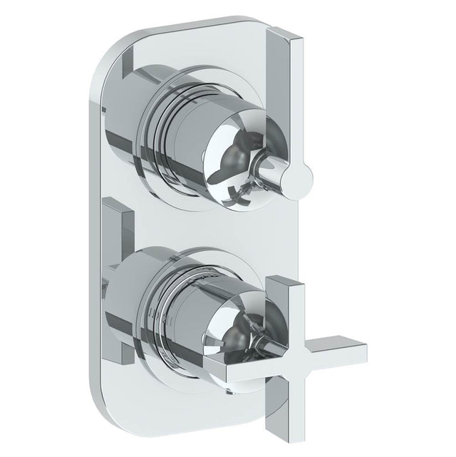 Watermark - Wall Mounted Mini Thermostatic Shower Trim with built-in control, 3 1/2'' - Vintage Copper