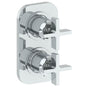 Watermark - Wall Mounted Mini Thermostatic Shower Trim with built-in control, 3 1/2'' - Vintage Copper