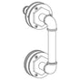 Watermark - Elan Vital 12'' Shower Door Pull  With Knob / Glass Mount Towel Bar with Hook - Vintage Copper