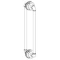Watermark - Elan Vital 18'' Double Shower Door Pull / Glass Mount Towel Bar - Vintage Copper