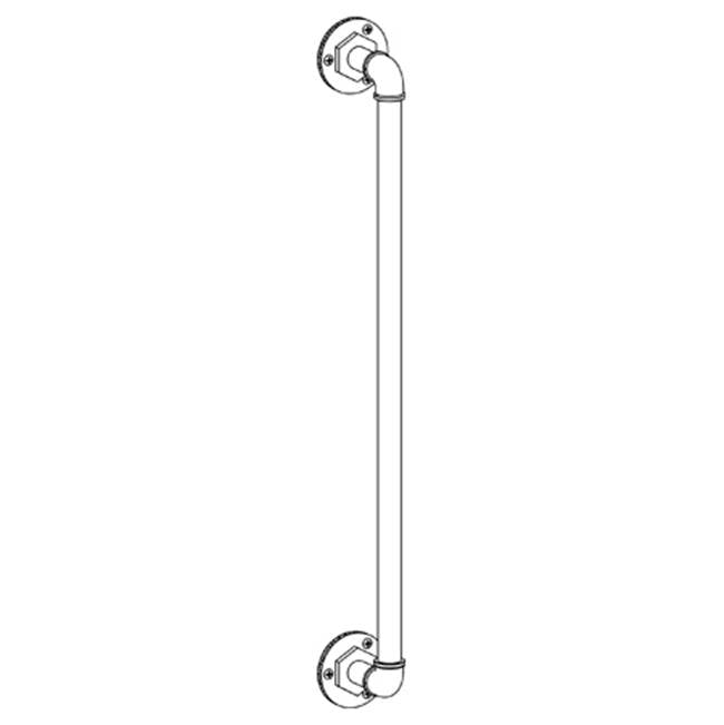Watermark - Elan Vital 6'' Shower Door Pull / Glass Mount Towel Bar - Vintage Copper