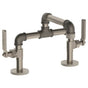 Watermark - Deck Mounted Bridge Lavatory Set with 6.5'' Spout - Vintage Copper