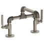 Watermark - Deck Mounted Bridge Lavatory Set with 7.5'' spout - Vintage Copper
