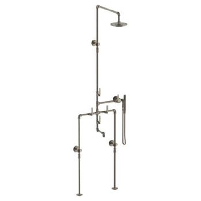 Watermark - Floor Mounted Exposed Tub/Shower with Hand Shower Set - Vintage Copper