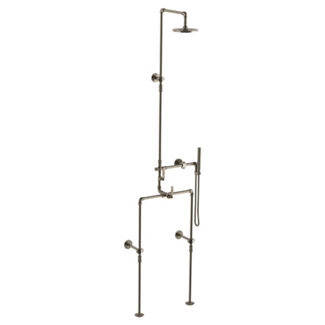 Watermark - Floor Mounted Exposed Thermostatic Shower With Hand Shower Set And Diverter - Vintage Copper